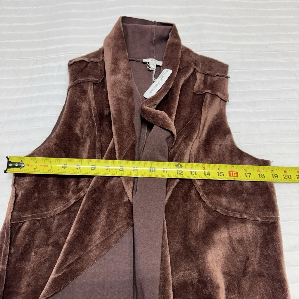 NWT Charming Charlie Women's‎ Reversible Faux Fur Vest Cardigan Size Medium